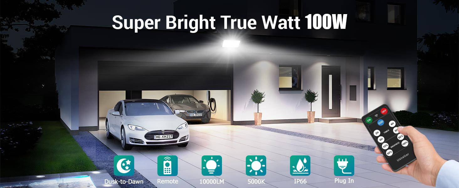 Ustellar 100W Daylight White LED Flood Lights